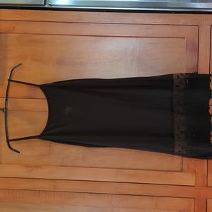 New Together Apparel Black Lace Trim Slip Large